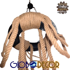 glo-01115-df8b41_01115_3 GLOBOSTAR® RUNNER 01115 VINTAGE ΚΡΕΜΑΣΤΟ ΦΩΤΙΣΤΙΚΟ ΑΝΑΡΤΗΣΗ ΠΟΛΥΦΩΤΟ 6 X E27 IP20 ΜΑΥΡΟ ΠΛ