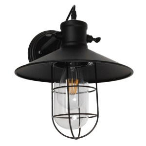 glo-01118-01118_6 GLOBOSTAR® CELL 01118 VINTAGE ΕΠΙΤΟΙΧΙΟ ΦΩΤΙΣΤΙΚΟ ΑΠΛΙΚΑ ΜΟΝΟΦΩΤΟ 1 X E27 IP20 ΜΑΥΡΟ ΜΕΤΑΛ