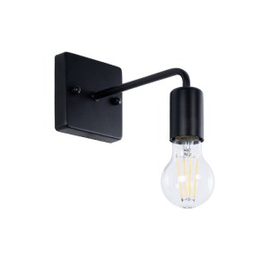 glo-01119-01119_2 GLOBOSTAR® MISSAM 01119 VINTAGE ΕΠΙΤΟΙΧΙΟ ΦΩΤΙΣΤΙΚΟ ΑΠΛΙΚΑ ΜΟΝΟΦΩΤΟ 1 X E27 IP20 ΜΑΥΡΟ ΜΕΤ