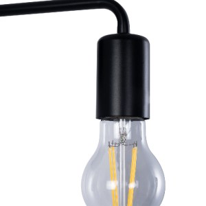 glo-01119-01119_6 GLOBOSTAR® MISSAM 01119 VINTAGE ΕΠΙΤΟΙΧΙΟ ΦΩΤΙΣΤΙΚΟ ΑΠΛΙΚΑ ΜΟΝΟΦΩΤΟ 1 X E27 IP20 ΜΑΥΡΟ ΜΕΤ