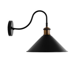 glo-01121-01121_5 GLOBOSTAR® ANBET 01121 VINTAGE ΕΠΙΤΟΙΧΙΟ ΦΩΤΙΣΤΙΚΟ ΑΠΛΙΚΑ ΜΟΝΟΦΩΤΟ 1 X E27 IP20 ΜΑΥΡΟ & ΧΡ