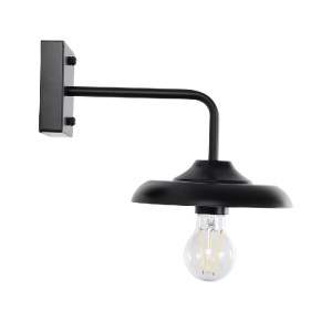 glo-01122-01122_5 GLOBOSTAR® PHIA 01122 VINTAGE ΕΠΙΤΟΙΧΙΟ ΦΩΤΙΣΤΙΚΟ ΑΠΛΙΚΑ ΜΟΝΟΦΩΤΟ 1 X E27 IP20 ΜΑΥΡΟ ΜΕΤΑΛ