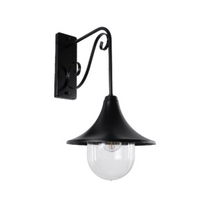 glo-01123-01123_2 GLOBOSTAR® ANNIEL 01123 VINTAGE ΕΠΙΤΟΙΧΙΟ ΦΩΤΙΣΤΙΚΟ ΑΠΛΙΚΑ ΜΟΝΟΦΩΤΟ 1 X E27 IP20 ΜΑΥΡΟ ΜΕΤ