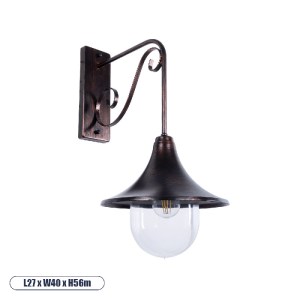 glo-01124-01124_00 GLOBOSTAR® ANNIEL 01124 VINTAGE ΕΠΙΤΟΙΧΙΟ ΦΩΤΙΣΤΙΚΟ ΑΠΛΙΚΑ ΜΟΝΟΦΩΤΟ 1 X E27 IP20 ΧΑΛΚΙΝΟ Μ