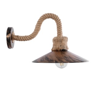 glo-01125-01125_5 GLOBOSTAR® ROBLY 01125 VINTAGE ΕΠΙΤΟΙΧΙΟ ΦΩΤΙΣΤΙΚΟ ΑΠΛΙΚΑ ΜΟΝΟΦΩΤΟ 1 X E27 IP20 ΧΑΛΚΙΝΟ ΜΕ