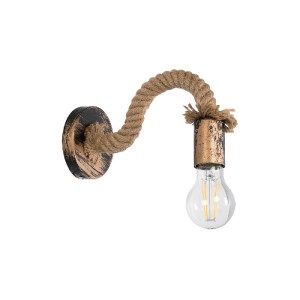 glo-01126-01126_02 GLOBOSTAR® SADON 01126 VINTAGE ΕΠΙΤΟΙΧΙΟ ΦΩΤΙΣΤΙΚΟ ΑΠΛΙΚΑ ΜΟΝΟΦΩΤΟ 1 X E27 IP20 ΧΑΛΚΙΝΟ ΜΕ