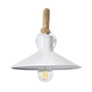 glo-01130-01130_4 GLOBOSTAR® VINSA 01130 VINTAGE ΕΠΙΤΟΙΧΙΟ ΦΩΤΙΣΤΙΚΟ ΑΠΛΙΚΑ ΜΟΝΟΦΩΤΟ 1 X E27 IP20 ΛΕΥΚΟ ΜΕΤΑ