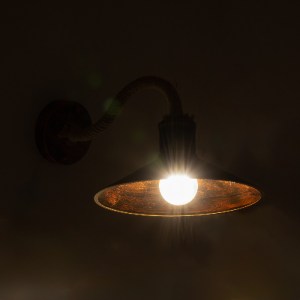 glo-01131-01131_3 GLOBOSTAR® BRASTA 01131 VINTAGE ΕΠΙΤΟΙΧΙΟ ΦΩΤΙΣΤΙΚΟ ΑΠΛΙΚΑ ΜΟΝΟΦΩΤΟ 1 X E27 IP20 ΧΑΛΚΙΝΟ Μ