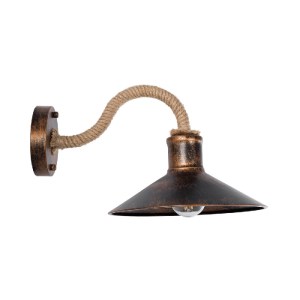 glo-01131-01131_5 GLOBOSTAR® BRASTA 01131 VINTAGE ΕΠΙΤΟΙΧΙΟ ΦΩΤΙΣΤΙΚΟ ΑΠΛΙΚΑ ΜΟΝΟΦΩΤΟ 1 X E27 IP20 ΧΑΛΚΙΝΟ Μ
