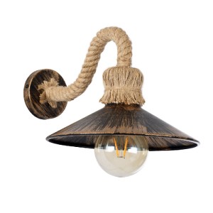 glo-01132-01132_0 GLOBOSTAR® BRASSO 01132 VINTAGE ΦΩΤΙΣΤΙΚΟ ΤΟΙΧΟΥ - ΑΠΛΙΚΑ ΜΕ ΝΤΟΥΙ 1 X E27 AC 220-240V IP2