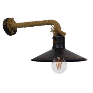 glo-01136-01136_002 GLOBOSTAR® CARVIA 01136 VINTAGE ΕΠΙΤΟΙΧΙΟ ΦΩΤΙΣΤΙΚΟ ΑΠΛΙΚΑ ΜΟΝΟΦΩΤΟ 1 X E27 IP20 ΧΑΛΚΙΝΟ Μ