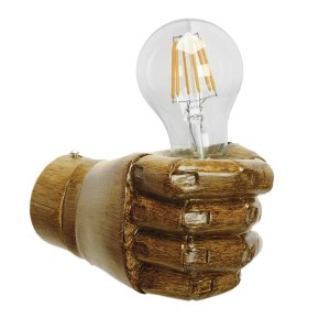 glo-01138-01138_0_0 GLOBOSTAR® FIST 01138 ΜΟΝΤΕΡΝΟ ΕΠΙΤΟΙΧΙΟ ΦΩΤΙΣΤΙΚΟ ΑΠΛΙΚΑ ΜΟΝΟΦΩΤΟ 1 X E27 IP20 ΚΑΦΕ ΓΥΨΟ 