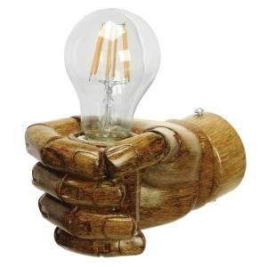 glo-01138-01138_3 GLOBOSTAR® FIST 01138 ΜΟΝΤΕΡΝΟ ΕΠΙΤΟΙΧΙΟ ΦΩΤΙΣΤΙΚΟ ΑΠΛΙΚΑ ΜΟΝΟΦΩΤΟ 1 X E27 IP20 ΚΑΦΕ ΓΥΨΟ 