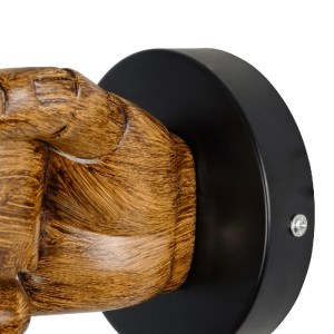 glo-01138-01138_6 GLOBOSTAR® FIST 01138 ΜΟΝΤΕΡΝΟ ΕΠΙΤΟΙΧΙΟ ΦΩΤΙΣΤΙΚΟ ΑΠΛΙΚΑ ΜΟΝΟΦΩΤΟ 1 X E27 IP20 ΚΑΦΕ ΓΥΨΟ - Μ15 X Π12 X Υ12CM