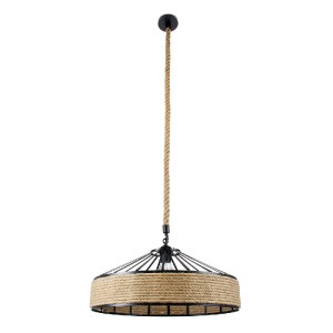 glo-01147-01147_3 GLOBOSTAR® POLI 01147 VINTAGE ΚΡΕΜΑΣΤΟ ΦΩΤΙΣΤΙΚΟ ΚΑΜΠΑΝΑ ΜΟΝΟΦΩΤΟ 1 X E27 IP20 ΜΑΥΡΟ ΜΕΤΑΛ