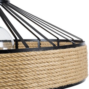glo-01147-01147_7 GLOBOSTAR® POLI 01147 VINTAGE ΚΡΕΜΑΣΤΟ ΦΩΤΙΣΤΙΚΟ ΚΑΜΠΑΝΑ ΜΟΝΟΦΩΤΟ 1 X E27 IP20 ΜΑΥΡΟ ΜΕΤΑΛ