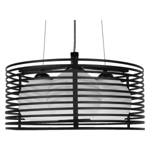 glo-01150-01150_3 GLOBOSTAR® KEVIA 01150 ΜΟΝΤΕΡΝΟ ΚΡΕΜΑΣΤΟ ΦΩΤΙΣΤΙΚΟ ΠΛΕΓΜΑ ΤΡΙΦΩΤΟ 3 X E27 IP20 ΜΑΥΡΟ ΜΕΤΑΛ