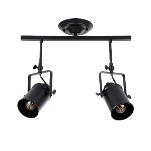 glo-01154-01154_5 GLOBOSTAR® HOLLYWOOD 01154 VINTAGE ΦΩΤΙΣΤΙΚΟ ΟΡΟΦΗΣ ΡΑΓΑ ΔΙΦΩΤΟ 2 X E27 IP20 ΜΑΥΡΟ ΜΕΤΑΛΛΟ