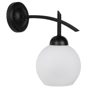 glo-01157-01157_2 GLOBOSTAR® ISEN 01157 ΜΟΝΤΕΡΝΟ ΕΠΙΤΟΙΧΙΟ ΦΩΤΙΣΤΙΚΟ ΑΠΛΙΚΑ ΜΟΝΟΦΩΤΟ 1 X E27 IP20 ΜΑΥΡΟ ΜΕΤΑ