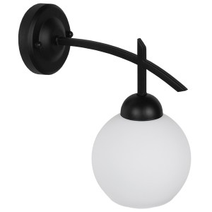 glo-01157-01157_3 GLOBOSTAR® ISEN 01157 ΜΟΝΤΕΡΝΟ ΕΠΙΤΟΙΧΙΟ ΦΩΤΙΣΤΙΚΟ ΑΠΛΙΚΑ ΜΟΝΟΦΩΤΟ 1 X E27 IP20 ΜΑΥΡΟ ΜΕΤΑ