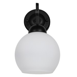 glo-01157-01157_4 GLOBOSTAR® ISEN 01157 ΜΟΝΤΕΡΝΟ ΕΠΙΤΟΙΧΙΟ ΦΩΤΙΣΤΙΚΟ ΑΠΛΙΚΑ ΜΟΝΟΦΩΤΟ 1 X E27 IP20 ΜΑΥΡΟ ΜΕΤΑ