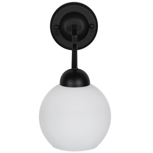 glo-01157-01157_5 GLOBOSTAR® ISEN 01157 ΜΟΝΤΕΡΝΟ ΕΠΙΤΟΙΧΙΟ ΦΩΤΙΣΤΙΚΟ ΑΠΛΙΚΑ ΜΟΝΟΦΩΤΟ 1 X E27 IP20 ΜΑΥΡΟ ΜΕΤΑ