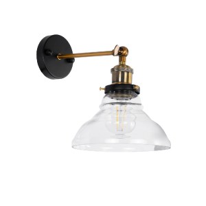glo-01159-01159_2 GLOBOSTAR® LYDIA 01159 VINTAGE ΕΠΙΤΟΙΧΙΟ ΦΩΤΙΣΤΙΚΟ ΑΠΛΙΚΑ ΜΟΝΟΦΩΤΟ 1 X E27 IP20 ΜΠΡΟΥΤΖΙΝΟ