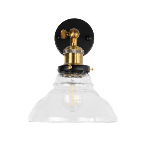 glo-01159-01159_4 GLOBOSTAR® LYDIA 01159 VINTAGE ΕΠΙΤΟΙΧΙΟ ΦΩΤΙΣΤΙΚΟ ΑΠΛΙΚΑ ΜΟΝΟΦΩΤΟ 1 X E27 IP20 ΜΠΡΟΥΤΖΙΝΟ
