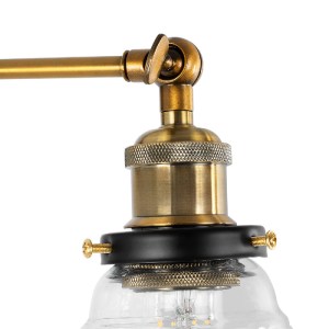 glo-01159-01159_7 GLOBOSTAR® LYDIA 01159 VINTAGE ΕΠΙΤΟΙΧΙΟ ΦΩΤΙΣΤΙΚΟ ΑΠΛΙΚΑ ΜΟΝΟΦΩΤΟ 1 X E27 IP20 ΜΠΡΟΥΤΖΙΝΟ