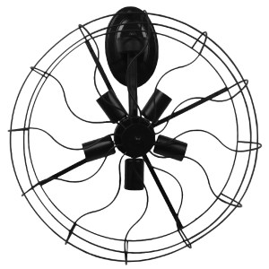 glo-01163-01163__4 GLOBOSTAR® FAN 01163 VINTAGE ΕΠΙΤΟΙΧΙΟ ΦΩΤΙΣΤΙΚΟ ΑΠΛΙΚΑ ΠΟΛΥΦΩΤΟ 5 X E27 IP20 ΜΑΥΡΟ ΜΕΤΑΛΛ