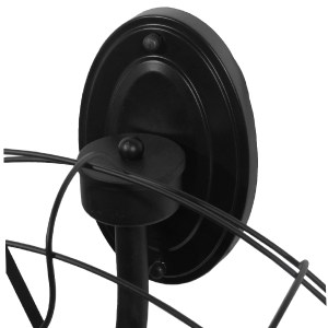 glo-01163-01163__5 GLOBOSTAR® FAN 01163 VINTAGE ΕΠΙΤΟΙΧΙΟ ΦΩΤΙΣΤΙΚΟ ΑΠΛΙΚΑ ΠΟΛΥΦΩΤΟ 5 X E27 IP20 ΜΑΥΡΟ ΜΕΤΑΛΛ