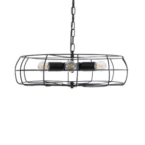 glo-01164-01164_5 GLOBOSTAR® HELIX 01164 VINTAGE ΚΡΕΜΑΣΤΟ ΦΩΤΙΣΤΙΚΟ ΠΛΕΓΜΑ ΠΟΛΥΦΩΤΟ 5 X E27 IP20 ΜΑΥΡΟ ΜΕΤΑΛ