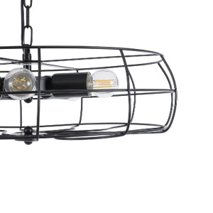 glo-01164-01164_8 GLOBOSTAR® HELIX 01164 VINTAGE ΚΡΕΜΑΣΤΟ ΦΩΤΙΣΤΙΚΟ ΠΛΕΓΜΑ ΠΟΛΥΦΩΤΟ 5 X E27 IP20 ΜΑΥΡΟ ΜΕΤΑΛ