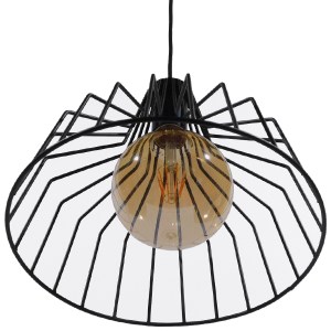 glo-01165-01165_003 GLOBOSTAR® TERE 01165 VINTAGE ΚΡΕΜΑΣΤΟ ΦΩΤΙΣΤΙΚΟ ΚΑΜΠΑΝΑ ΜΟΝΟΦΩΤΟ 1 X E27 IP20 ΜΑΥΡΟ ΜΕΤΑΛ