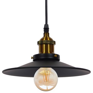 glo-01167-01167_002 GLOBOSTAR® CARAVEL 01167 VINTAGE ΚΡΕΜΑΣΤΟ ΦΩΤΙΣΤΙΚΟ ΚΑΜΠΑΝΑ ΜΟΝΟΦΩΤΟ 1 X E27 IP20 ΜΑΥΡΟ & 