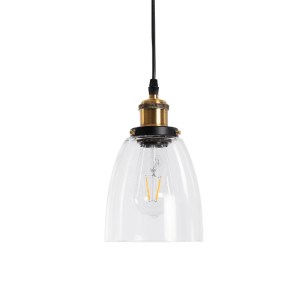 glo-01168-01168_5 GLOBOSTAR® WICKHAM 01168 VINTAGE ΚΡΕΜΑΣΤΟ ΦΩΤΙΣΤΙΚΟ ΚΑΜΠΑΝΑ ΜΟΝΟΦΩΤΟ 1 X E27 IP20 ΔΙΑΦΑΝΟ 