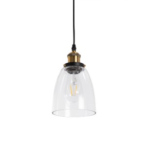 glo-01168-01168_6 GLOBOSTAR® WICKHAM 01168 VINTAGE ΚΡΕΜΑΣΤΟ ΦΩΤΙΣΤΙΚΟ ΚΑΜΠΑΝΑ ΜΟΝΟΦΩΤΟ 1 X E27 IP20 ΔΙΑΦΑΝΟ 