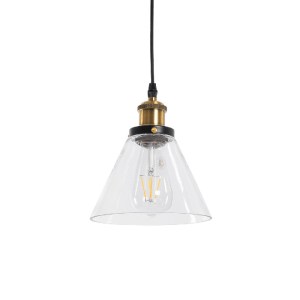 glo-01169-01169_6 GLOBOSTAR® WICKHAM 01169 VINTAGE ΚΡΕΜΑΣΤΟ ΦΩΤΙΣΤΙΚΟ ΚΑΜΠΑΝΑ ΜΟΝΟΦΩΤΟ 1 X E27 IP20 ΔΙΑΦΑΝΟ 