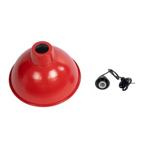 glo-01177-01178_11 GLOBOSTAR® LOUVE 01177 VINTAGE ΚΡΕΜΑΣΤΟ ΦΩΤΙΣΤΙΚΟ ΚΑΜΠΑΝΑ ΜΟΝΟΦΩΤΟ 1 X E27 IP20 ΚΟΚΚΙΝΟ, Α