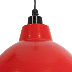 glo-01177-01178_8 GLOBOSTAR® LOUVE 01177 VINTAGE ΚΡΕΜΑΣΤΟ ΦΩΤΙΣΤΙΚΟ ΚΑΜΠΑΝΑ ΜΟΝΟΦΩΤΟ 1 X E27 IP20 ΚΟΚΚΙΝΟ, Α