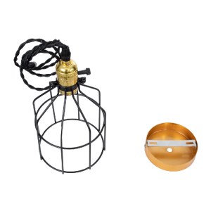 glo-01179-01179_10 GLOBOSTAR® GALOT 01179 VINTAGE ΚΡΕΜΑΣΤΟ ΦΩΤΙΣΤΙΚΟ ΠΛΕΓΜΑ ΜΟΝΟΦΩΤΟ 1 X E27 IP20 ΜΑΥΡΟ & ΧΡΥ