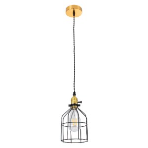 glo-01179-01179_3 GLOBOSTAR® GALOT 01179 VINTAGE ΚΡΕΜΑΣΤΟ ΦΩΤΙΣΤΙΚΟ ΠΛΕΓΜΑ ΜΟΝΟΦΩΤΟ 1 X E27 IP20 ΜΑΥΡΟ & ΧΡΥ