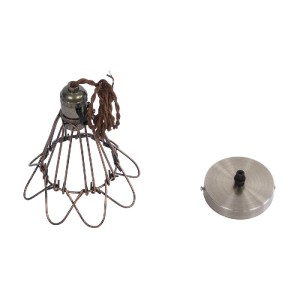 glo-01180-01180_12 GLOBOSTAR® FLOWERON 01180 VINTAGE ΚΡΕΜΑΣΤΟ ΦΩΤΙΣΤΙΚΟ ΠΛΕΓΜΑ ΜΟΝΟΦΩΤΟ 1 X E27 IP20 ΧΑΛΚΙΝΟ 