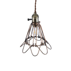 glo-01180-01180_7 GLOBOSTAR® FLOWERON 01180 VINTAGE ΚΡΕΜΑΣΤΟ ΦΩΤΙΣΤΙΚΟ ΠΛΕΓΜΑ ΜΟΝΟΦΩΤΟ 1 X E27 IP20 ΧΑΛΚΙΝΟ 