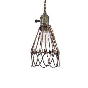 glo-01180-01180_9 GLOBOSTAR® FLOWERON 01180 VINTAGE ΚΡΕΜΑΣΤΟ ΦΩΤΙΣΤΙΚΟ ΠΛΕΓΜΑ ΜΟΝΟΦΩΤΟ 1 X E27 IP20 ΧΑΛΚΙΝΟ 
