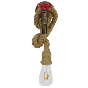 glo-01183-01183_0010 GLOBOSTAR® TROUVER 01183 VINTAGE ΕΠΙΤΟΙΧΙΟ ΦΩΤΙΣΤΙΚΟ ΑΠΛΙΚΑ ΜΟΝΟΦΩΤΟ 1 X E27 IP20 ΜΠΡΟΥΤΖΙ