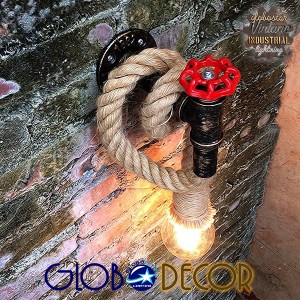 glo-01183-01183_3 GLOBOSTAR® TROUVER 01183 VINTAGE ΕΠΙΤΟΙΧΙΟ ΦΩΤΙΣΤΙΚΟ ΑΠΛΙΚΑ ΜΟΝΟΦΩΤΟ 1 X E27 IP20 ΜΠΡΟΥΤΖΙ