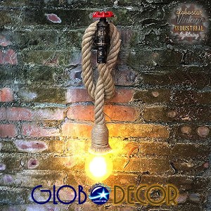 glo-01183-01183_4 GLOBOSTAR® TROUVER 01183 VINTAGE ΕΠΙΤΟΙΧΙΟ ΦΩΤΙΣΤΙΚΟ ΑΠΛΙΚΑ ΜΟΝΟΦΩΤΟ 1 X E27 IP20 ΜΠΡΟΥΤΖΙ