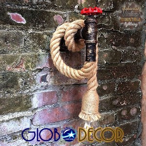 glo-01183-01183_5 GLOBOSTAR® TROUVER 01183 VINTAGE ΕΠΙΤΟΙΧΙΟ ΦΩΤΙΣΤΙΚΟ ΑΠΛΙΚΑ ΜΟΝΟΦΩΤΟ 1 X E27 IP20 ΜΠΡΟΥΤΖΙ
