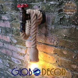 glo-01183-01183_6 GLOBOSTAR® TROUVER 01183 VINTAGE ΕΠΙΤΟΙΧΙΟ ΦΩΤΙΣΤΙΚΟ ΑΠΛΙΚΑ ΜΟΝΟΦΩΤΟ 1 X E27 IP20 ΜΠΡΟΥΤΖΙ